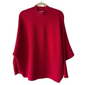 Philosophy Rib Knit T Neck Dolman Sleeve Sweater